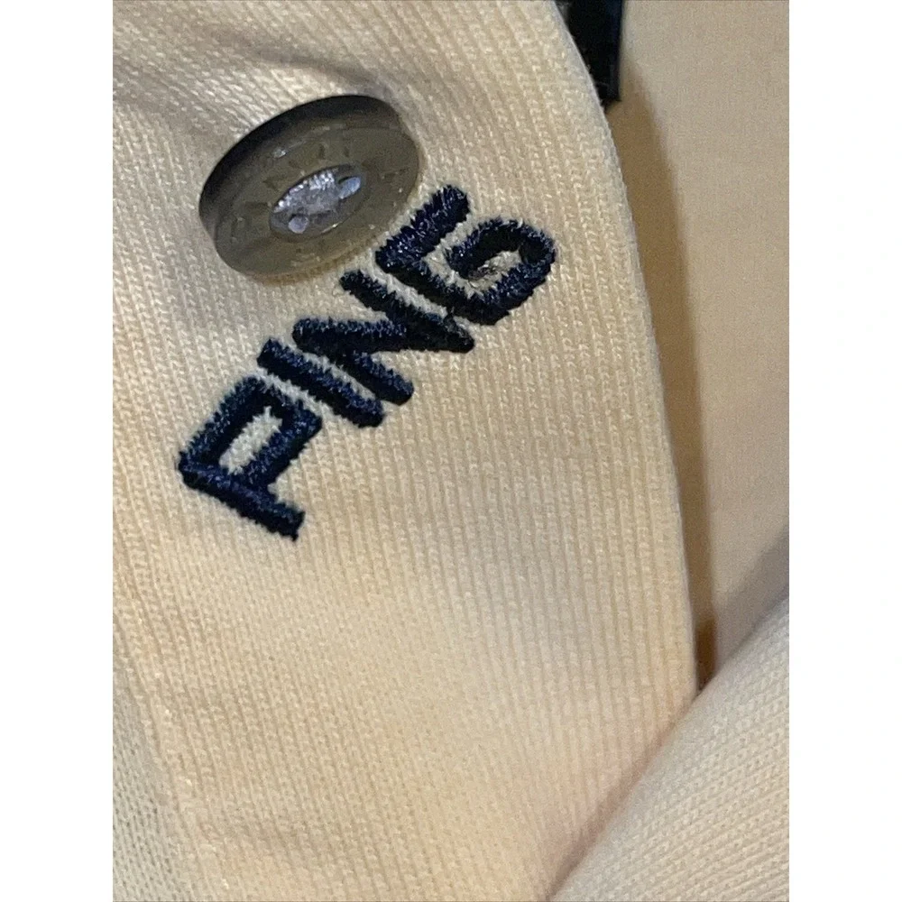 Men's PING Collection Light‎ Yellow Collared Golf Polo Shirt Size XL